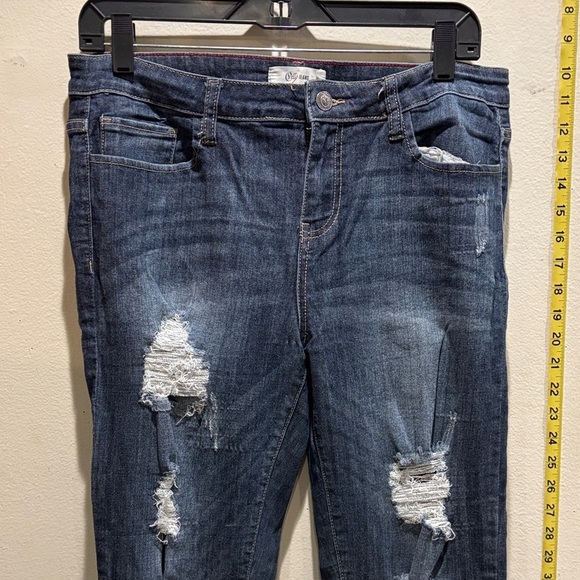 Cello Women's Distressed Blue Boyfriend Jeans - Picture 1 of 5